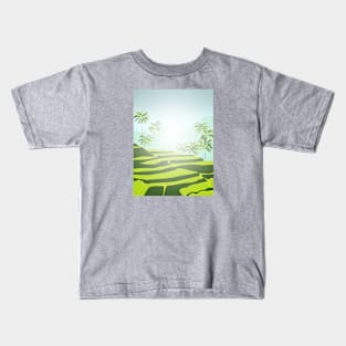 Tegalalang Rice Terraces, Bali, Indonesia Kids T-Shirt